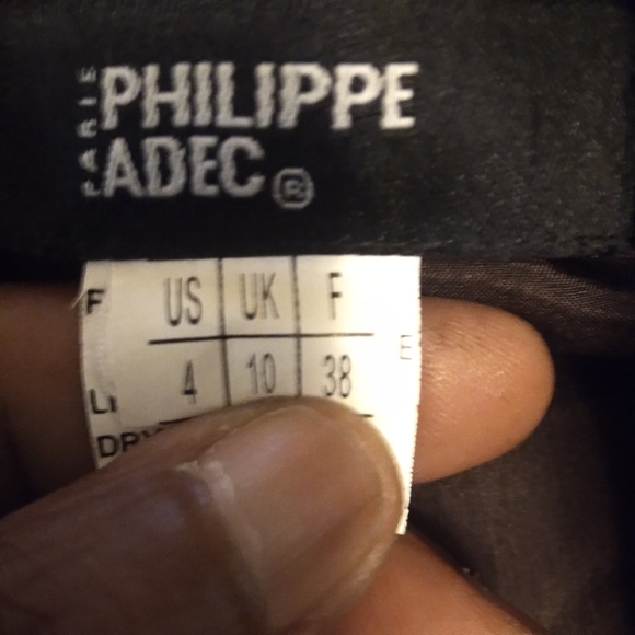 Philippe Adec Paris Wool Tweed Lace up Skirt Size 4 - Picture 16 of 16